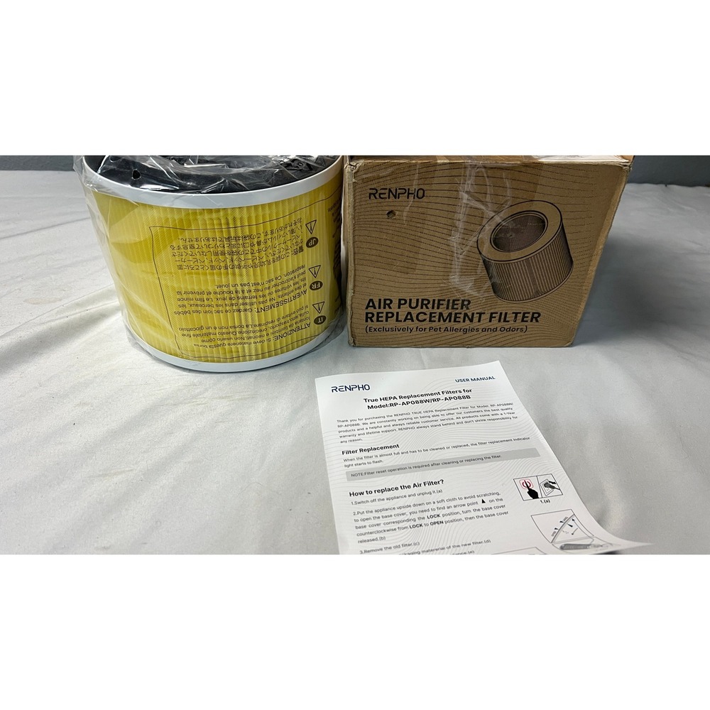 Renpho RP-AP088-F1-1 True‎ HEPA Replacement Filter RP-AP088W RP-AP088B Pet Odor